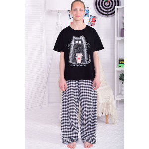 Пижама детская 7315 кулирка (р-ры: 30-34) черный Пижама детская 7315 кулирка (р-ры: 30-34) черный