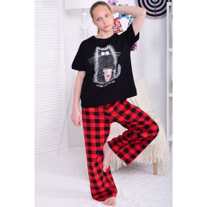 Пижама детская 7315а кулирка (р-ры: 30-34) красный Пижама детская 7315а кулирка (р-ры: 30-34) красный