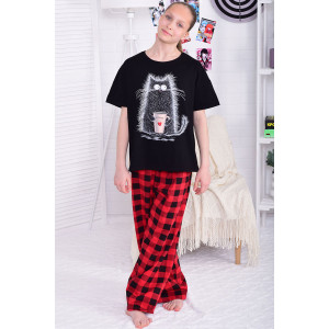 Пижама детская 7315а кулирка (р-ры: 30-34) красный Пижама детская 7315а кулирка (р-ры: 30-34) красный