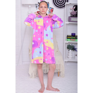 Халат подростковый 12113 велюр (р-ры: 34-46) розовый Халат подростковый 12113 велюр (р-ры: 34-46) розовый