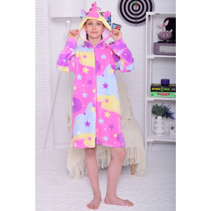 Халат подростковый 12113 велюр (р-ры: 34-46) розовый Халат подростковый 12113 велюр (р-ры: 34-46) розовый