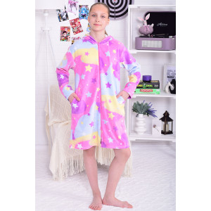 Халат подростковый 12113 велюр (р-ры: 34-46) розовый Халат подростковый 12113 велюр (р-ры: 34-46) розовый