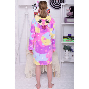 Халат подростковый 12113 велюр (р-ры: 34-46) розовый Халат подростковый 12113 велюр (р-ры: 34-46) розовый