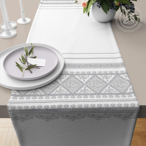 Скатерть-дорожка из рогожки "Мережка"