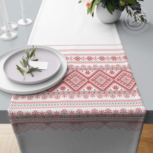 Скатерть-дорожка из рогожки "Каравай"