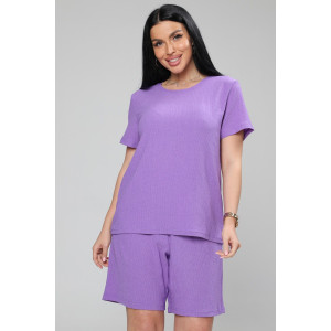 Костюм двойка женский М-1045 жатка (р-ры: 48-50) лаванда