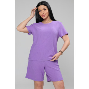 Костюм двойка женский М-1045 жатка (р-ры: 48-50) лаванда