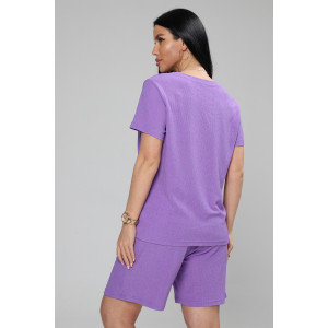 Костюм двойка женский М-1045 жатка (р-ры: 48-50) лаванда