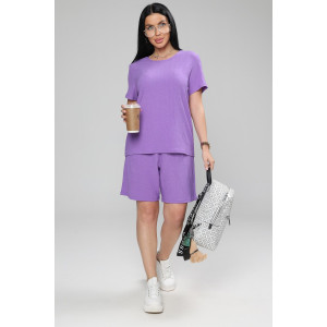 Костюм двойка женский М-1045 жатка (р-ры: 48-50) лаванда