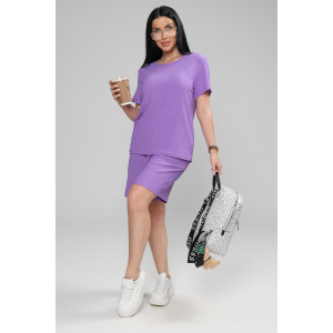 Костюм двойка женский М-1045 жатка (р-ры: 48-50) лаванда