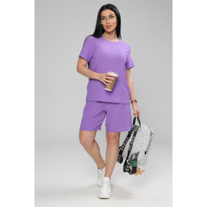 Костюм двойка женский М-1045 жатка (р-ры: 48-50) лаванда