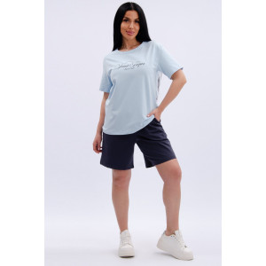 Костюм двойка женский "Сен-Тропе 3" кулирка-футер (р-ры: 46-60) лёд