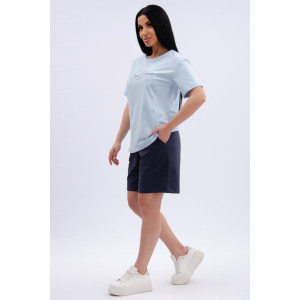 Костюм двойка женский "Сен-Тропе 3" кулирка-футер (р-ры: 46-60) лёд