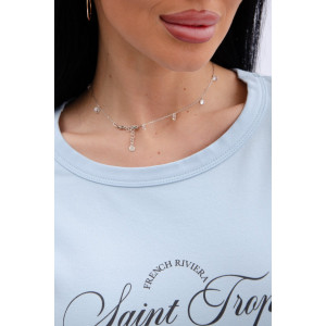 Костюм двойка женский "Сен-Тропе 3" кулирка-футер (р-ры: 46-60) лёд