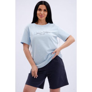 Костюм двойка женский "Сен-Тропе 3" кулирка-футер (р-ры: 46-60) лёд