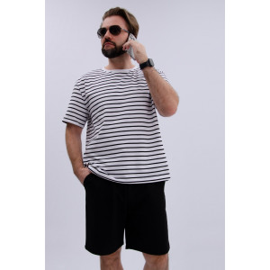 Костюм двойка мужской "Джек" кулирка-футер (р-ры: 48-58) черный