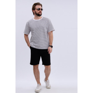 Костюм двойка мужской "Джек" кулирка-футер (р-ры: 48-58) черный