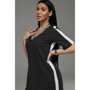 Платье женское "Либретта" футер 2-х нитка с лайкрой (р-ры: 48-58) черный