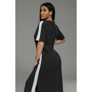 Платье женское "Либретта" футер 2-х нитка с лайкрой (р-ры: 48-58) черный