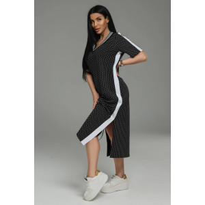Платье женское "Либретта" футер 2-х нитка с лайкрой (р-ры: 48-58) черный