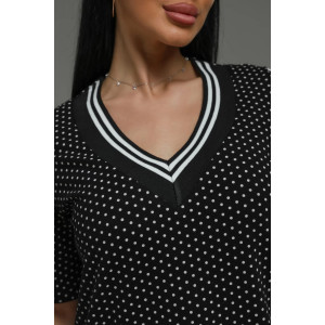 Платье женское "Либретта" футер 2-х нитка с лайкрой (р-ры: 48-58) черный