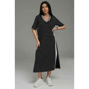 Платье женское "Либретта" футер 2-х нитка с лайкрой (р-ры: 48-58) черный
