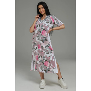 Платье женское "Либретта" футер 2-х нитка с лайкрой (р-ры: 48-58) пудра