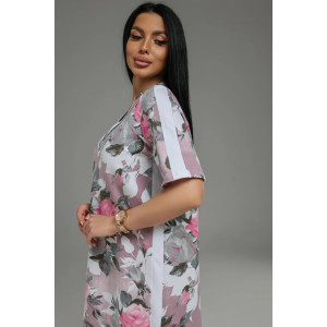 Платье женское "Либретта" футер 2-х нитка с лайкрой (р-ры: 48-58) пудра