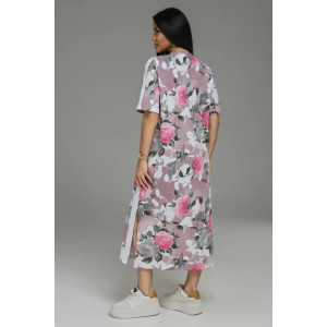 Платье женское "Либретта" футер 2-х нитка с лайкрой (р-ры: 48-58) пудра