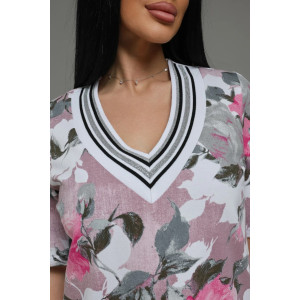 Платье женское "Либретта" футер 2-х нитка с лайкрой (р-ры: 48-58) пудра