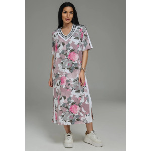 Платье женское "Либретта" футер 2-х нитка с лайкрой (р-ры: 48-58) пудра