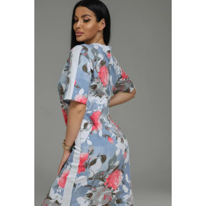 Платье женское "Либретта" футер 2-х нитка с лайкрой (р-ры: 48-58) голубой