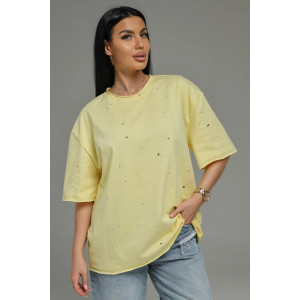 Футболка женская "Винтаж" кулирка пенье деворе (р-ры: 48-58) желтый