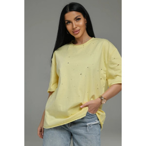 Футболка женская "Винтаж" кулирка пенье деворе (р-ры: 48-58) желтый