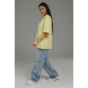 Футболка женская "Винтаж" кулирка пенье деворе (р-ры: 48-58) желтый