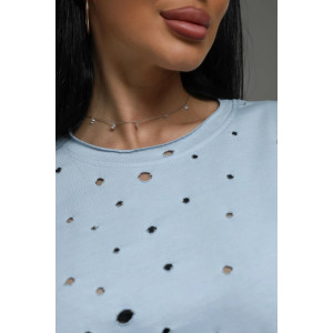 Футболка женская "Винтаж" кулирка пенье деворе (р-ры: 48-58) голубой