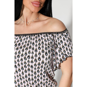 Комбинезон женский №2190/2 вискоза (р-ры: 44-54) белый-капли