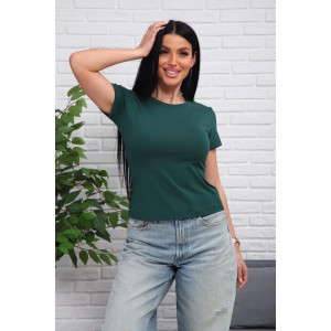 Футболка женская 01078 кулирка с лайкрой (р-ры: 44-54) зеленый