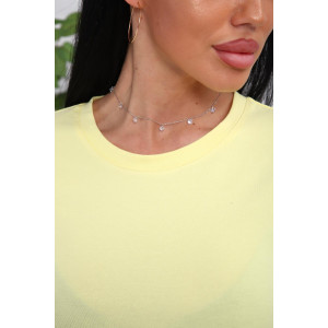 Футболка женская 01078 кулирка с лайкрой (р-ры: 44-54) желтый