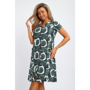 Халат женский "Юлия" Х1 кулирка (р-ры: 46-60) зеленый