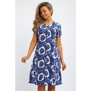 Халат женский "Юлия" Х1 кулирка (р-ры: 46-60) индиго