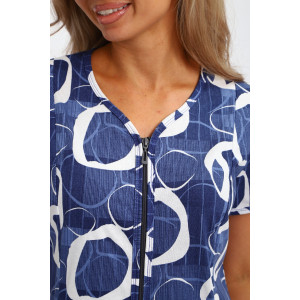 Халат женский "Юлия" Х1 кулирка (р-ры: 46-60) индиго