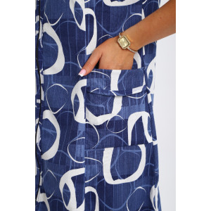 Халат женский "Юлия" Х1 кулирка (р-ры: 46-60) индиго