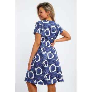 Халат женский "Юлия" Х1 кулирка (р-ры: 46-60) индиго