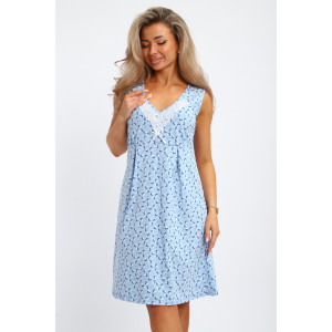 Сорочка женская "Адель" М234 кулирка (р-ры: 46-60) голубой