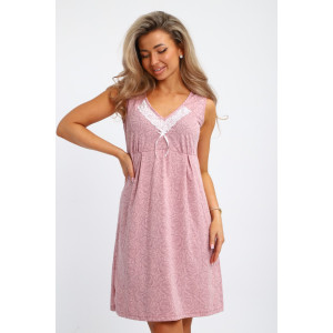 Сорочка женская "Адель" М234 кулирка (р-ры: 46-60) сухая роза