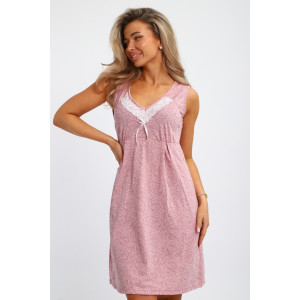 Сорочка женская "Адель" М234 кулирка (р-ры: 46-60) сухая роза