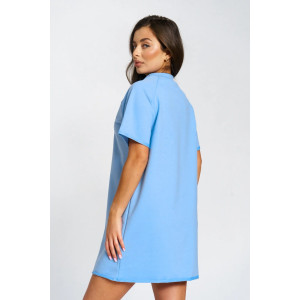 Платье женское "Аура" футер 2-х нитка (р-ры: 44-54) голубой