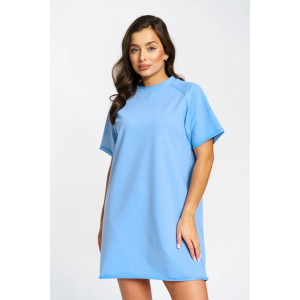 Платье женское "Аура" футер 2-х нитка (р-ры: 44-54) голубой