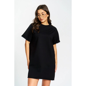 Платье женское "Аура" футер 2-х нитка (р-ры: 44-54) черный